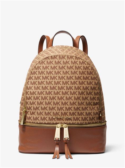 michael michael kors rhea jacquard signature backpack|Rhea Medium Logo Jacquard Backpack .